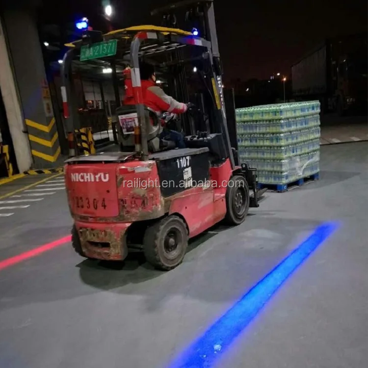 VIVIPART Forklift Safety LED Light – Red Zone Warning Light, 12-80V, IP68 Waterproof, Aluminum Housing
