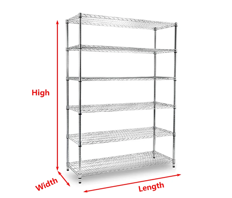 Steel Mesh Shelf Rack System Wire Shelf Mesh Rack Factory Supply Chrome Stainless Steel Houseware ...