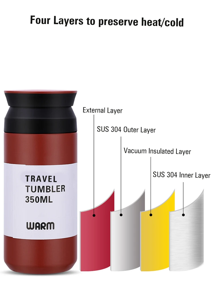 Чайный фильтр с двойной стенкой чай термос кружка кофе кружки из нержавеющей стали креативный металлический с крышкой eco-friendly сертификаты CE / EU