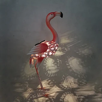 24 inch flamingo bird    animal  statue with solar