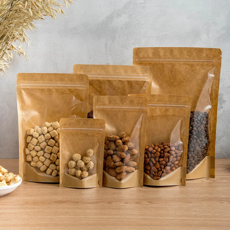Yurui 1lb Custom Printed Plastic 12 Oz Flat Bottom Kraft Paper Coffee Bags Packaging With Valve And Zipper