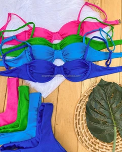 Hot Sale Customized Brazilian Bikini for Women Halter Neckline Two-Piece Set Animal Print Thongs Breathable Anti-UV Beachwear