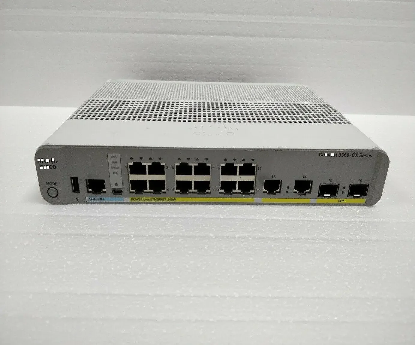Used Cisco WS-C3560CX-12PC-S Switch - Layer 3 Poe Capabilities