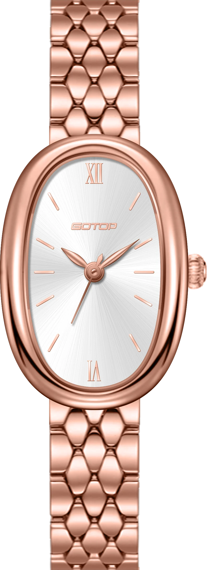 Custom Logo OEM Watch Oval Shape Steel Band Japan Movement Ladies Watches with Bracelets Gold Watch Woman Bracelet Quartz
