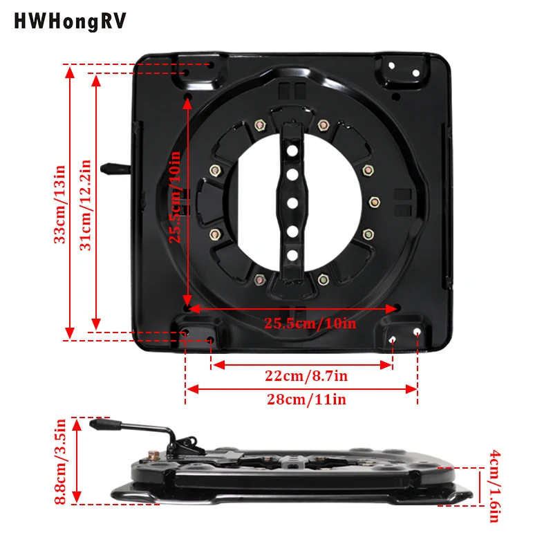 Set Di 4 Supporti Per Manovella Per Roulotte – Portata 600 Kg - Foto 8
