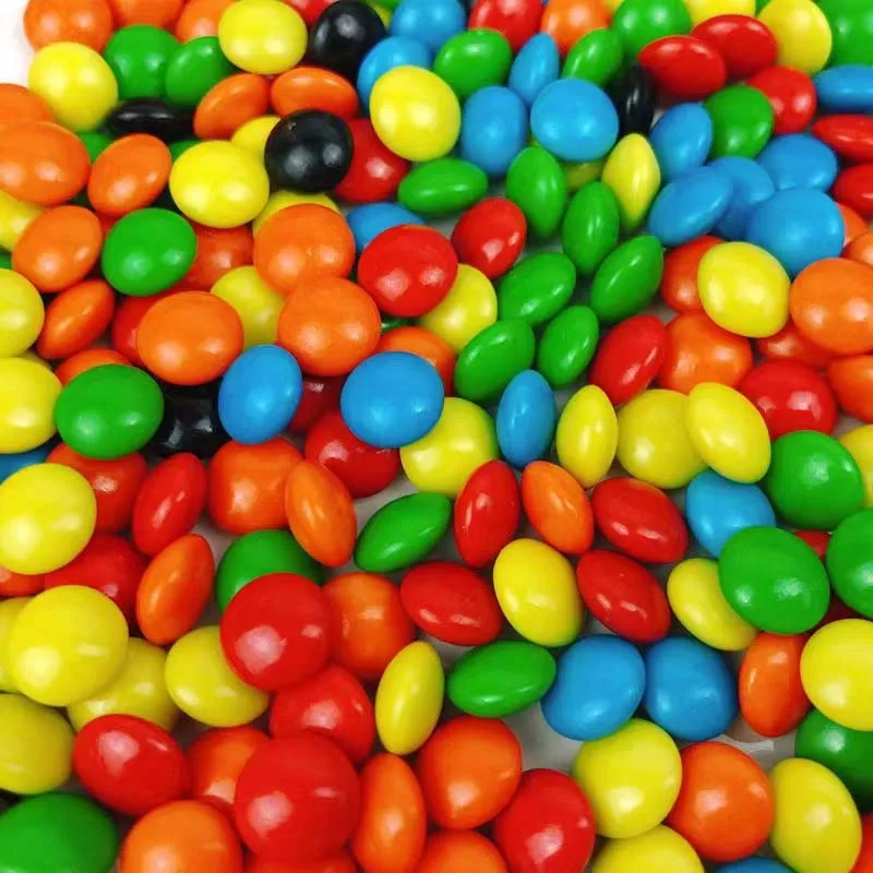 Crispy Multicolor Sugar Coated Chocolate Beans and Sweet Chocolate