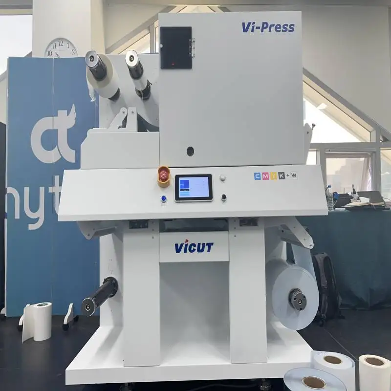 High Quality Roll Digital Label Printer Based Toner Printing Machine Roll to Roll Printing Label Machine Vi-Press