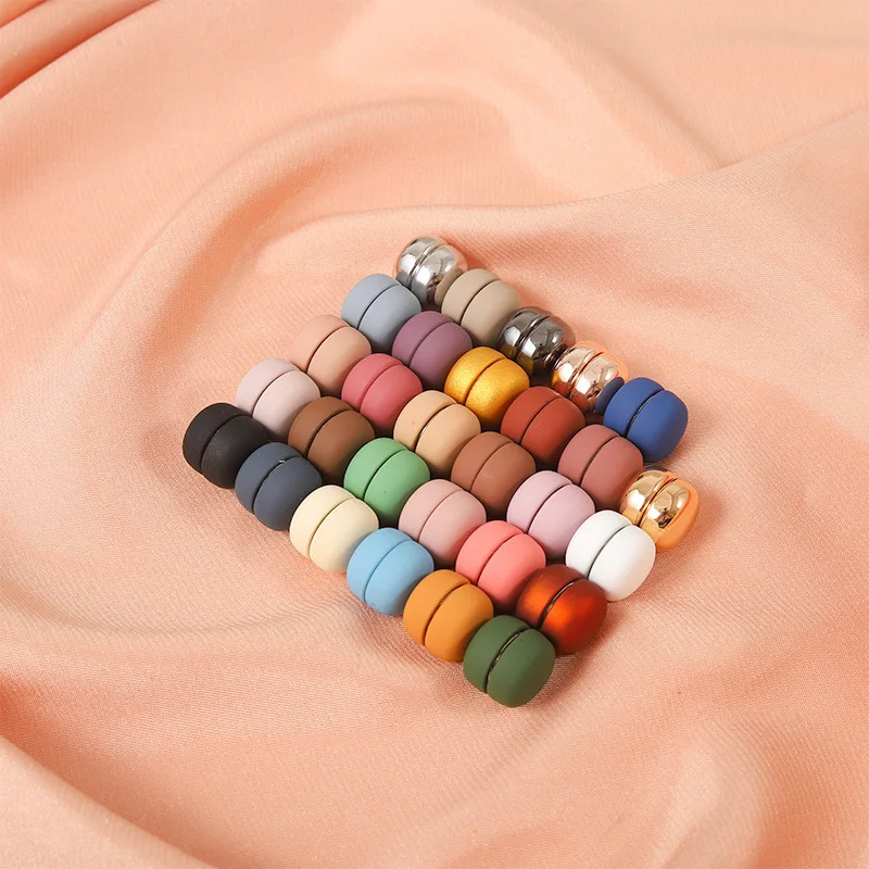 18pcs Magnetic Hijab Pins - Round, Pinless, For Scarves & Clothes | Colorful Scarf Magnets - View #10