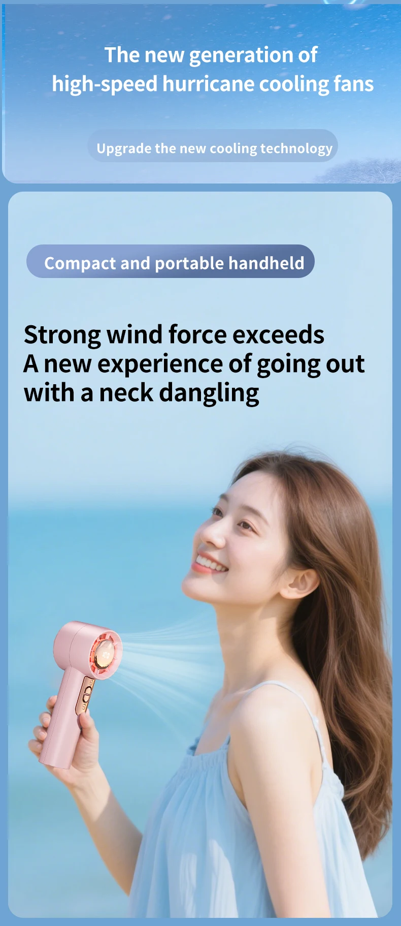 Handheld High Speed Fan, Portable, USB - detail 2