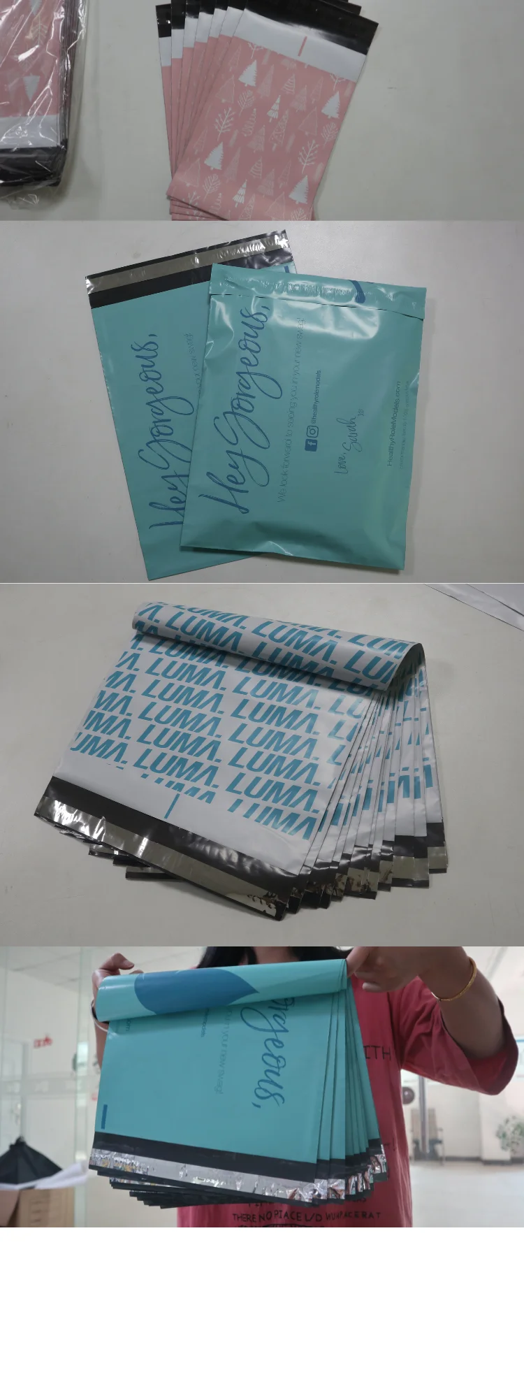 Custom Eco Friendly Poly Mailer Courier Delivery Bag Plastic Mailing