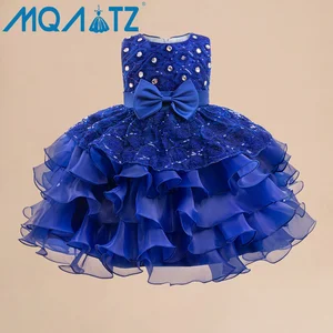 Luxury Girls Lace Tutu Flower Girls Dress Chiffon Formal Dress for Party Birthday Christmas Ceremonies for Kids Children Model