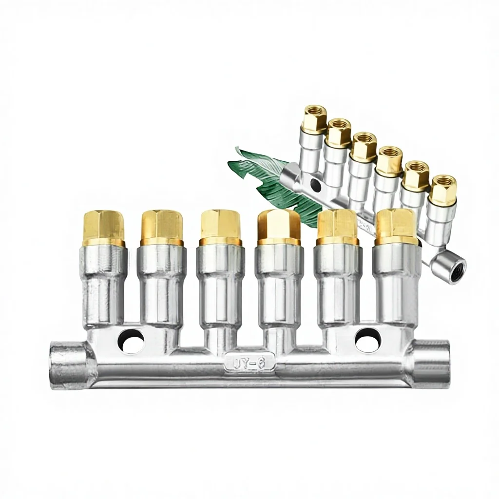 Wholesale T8618 1-10 Way Volumetric Piston Divider Valve, Central Lubrication System Oil Distributor Manifold Block