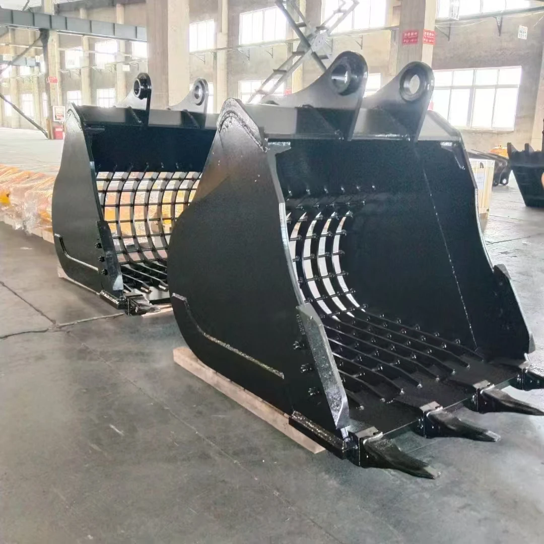 Excavator Root Rake Tilting Rake Bucket Excavator Attachments Landscape ...