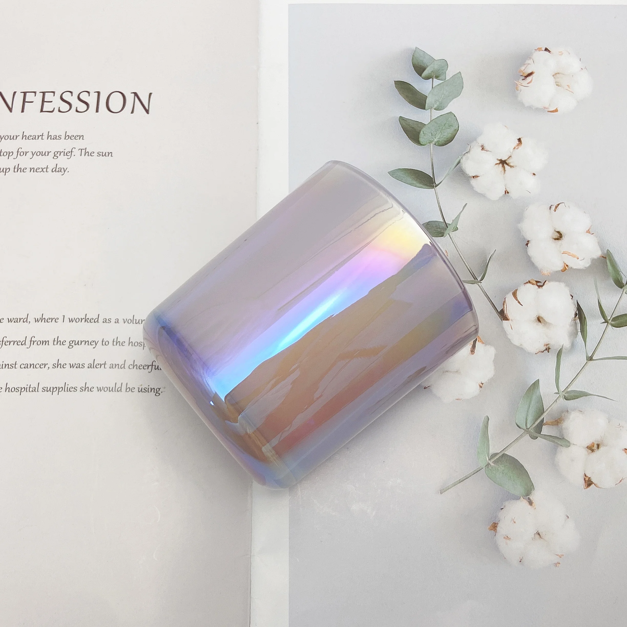 iridescent plating glass creative candle jars