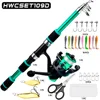 Fishing reel and lure accessory set-d green-cardboard box