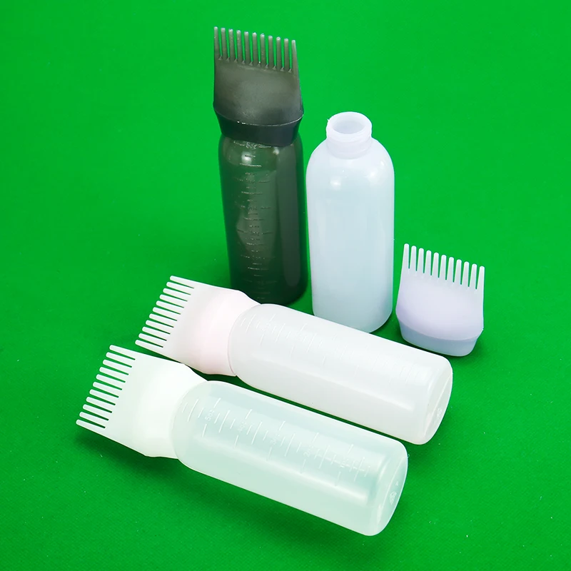 product factory directly sell hairdressing tools hair dye bottle hair care bottle transparent shampoo bottle with comb-34