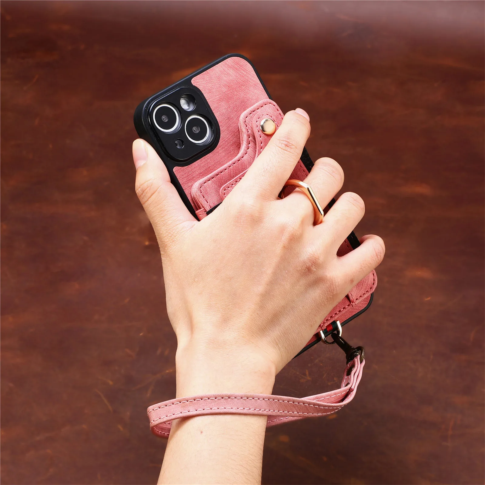 Multi-function Leather Phone Case With Rfid Blocking And Ring Holder_voghion.com