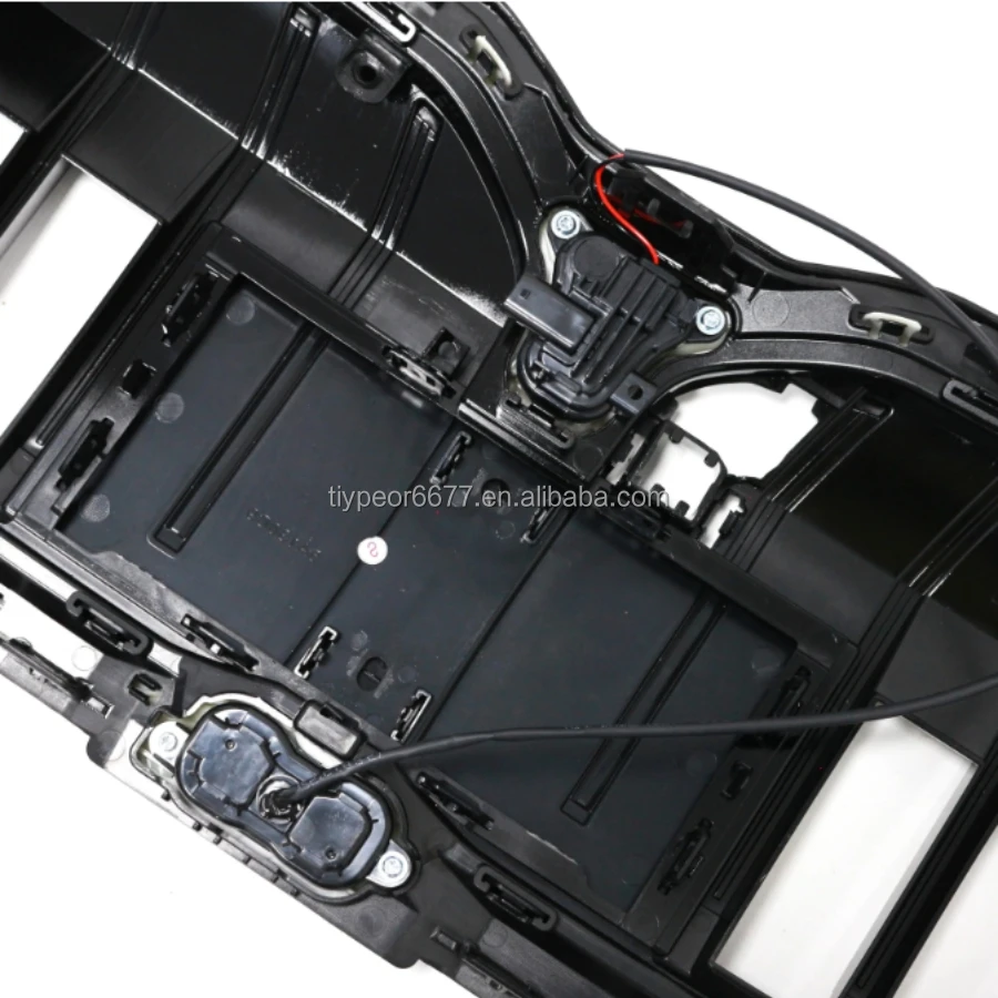 product tiypeor update all black mesh gloss black single line front bumper grille led lamp for bmw 5 series g60 2024-4