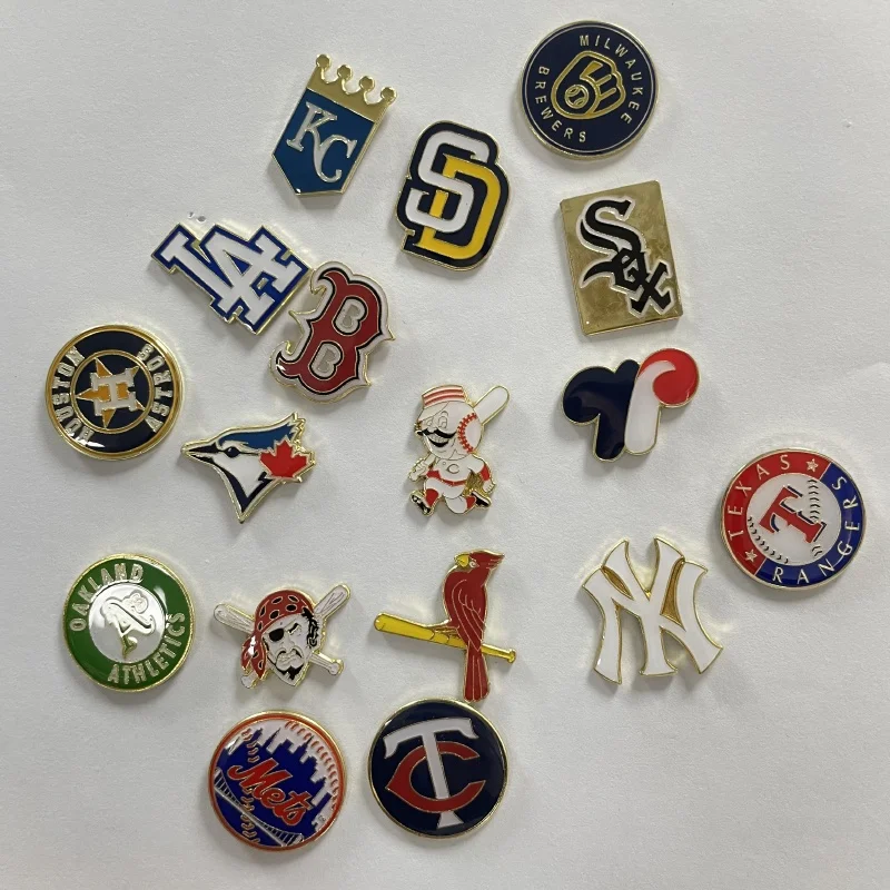 Custom Wholesale Hot Sale MLB Jersey Pin Hat Metal Frame Pins