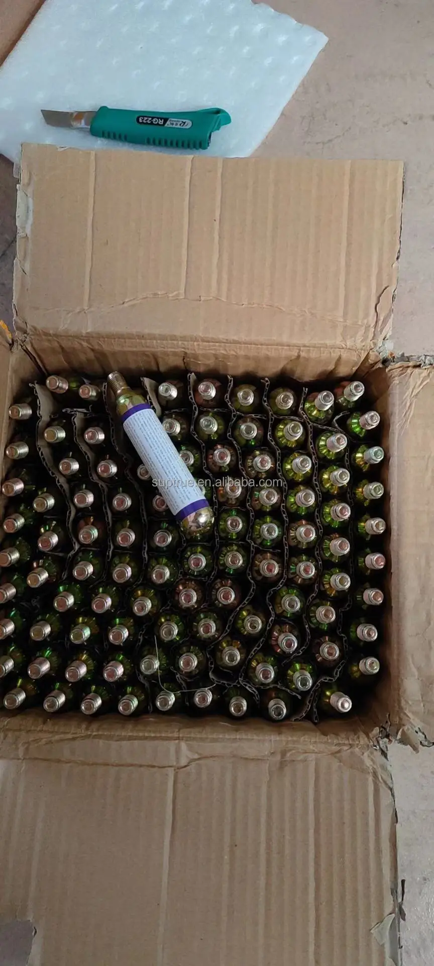 Threaded 1/2 UNF 17g 24g 33g 55g 60g Gas Cartridge Co2 Gas Cylinder Inflatable Life Jacket