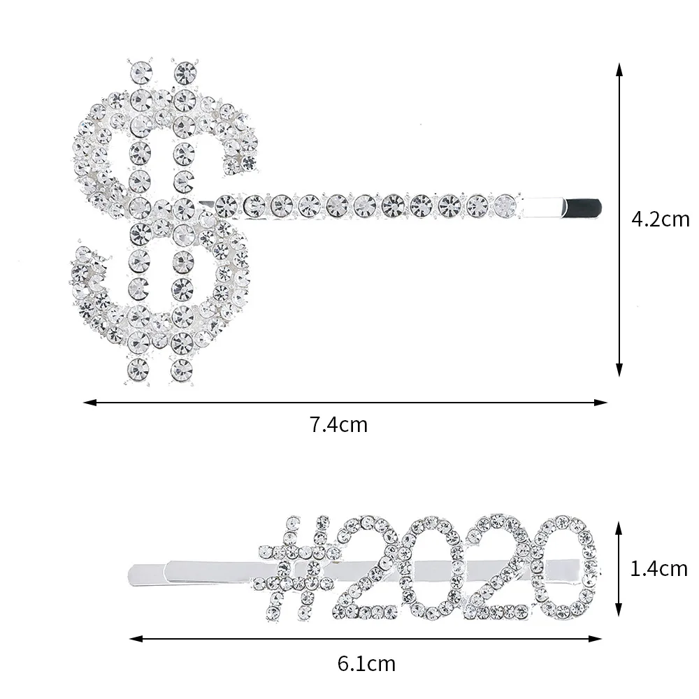 Заколки для волос со стразами