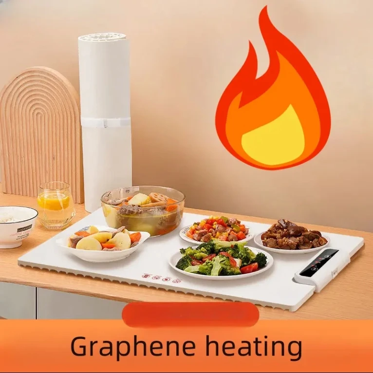 Portable Household Foldable Constant Temperature Heating Electric Silicone Food Warming Tray