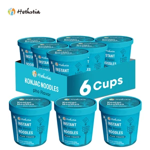 Authentic Pho Konjac Shirataki Noodles Gluten-Free Low Calorie Vegan Instant for Cup Noodles Healthy Eating Box Packaging