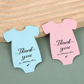 Baby Shower Thank You Stickers - Pink Onesie Shape 80 Labels
