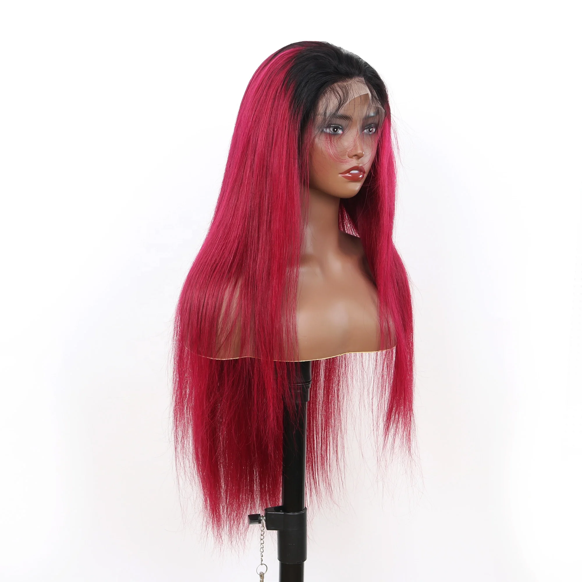 1b/Pink LaceFront Wig Pastel Pink Human Hair HD Lace Front Wig (Made to Order  main image 2
