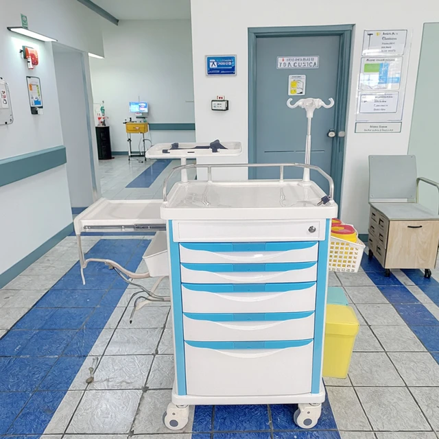 Hospital Furniture Medical Premium Emergency  ABS Hospital Medicine Trolley