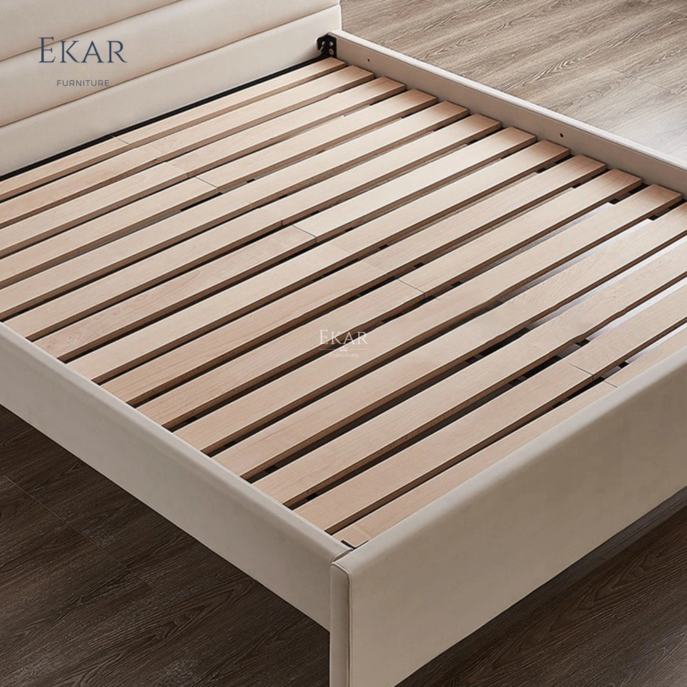 product new design ekar half leather modern bedroom bed-66