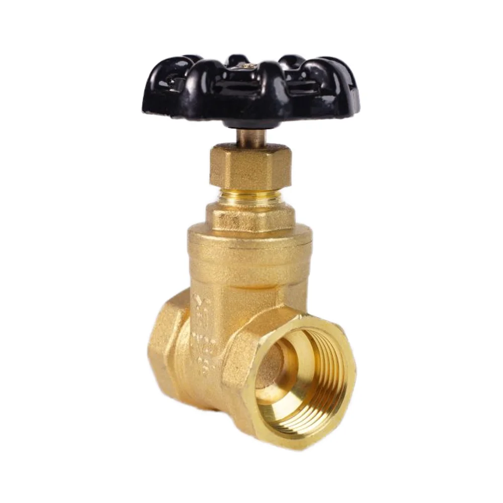 Manufacture High-Temperature Manual Brass Control Gate Valve 1/2\" & 4\" Brass with Copper Thread Ball Structure for Water Use supplier