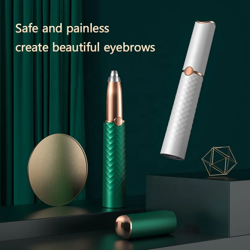 
 2021 новейшие инструменты для красоты безболезненные женские перезаряжаемые мини бритва для бровей СИД Электрический триммер для бровей для удаления волос на лице  
