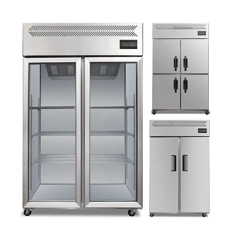 Hot Sell 1000L Double Door Fridge Commercial Side-by-side Reach in  Refrigerators Freezers