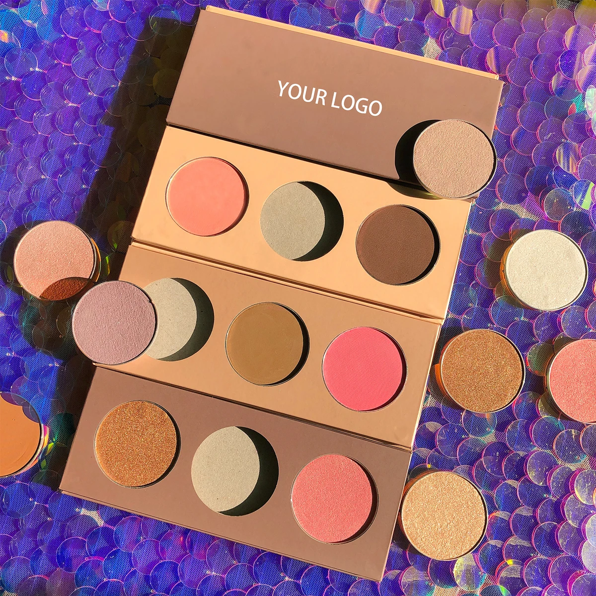 Заводская цена DIY 3/4/6 видов цветов Румяна Палитра для веганских румян частная этикетка