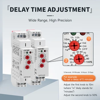 GEYA GRT8-M 16A Multifunction Timer Relay With 10 Function Choices AC DC 12V 24V 220V 230V Time Relay - 13 - View #4
