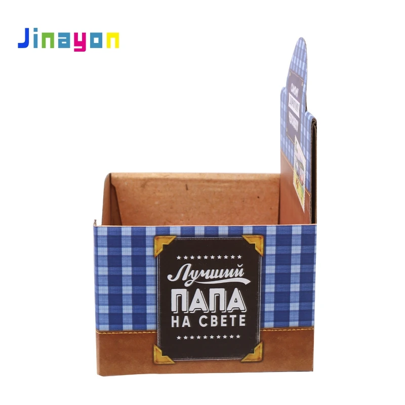 Jinayon Custom Mini PDQ Corrugated Paper Foldable Display Box for Retail Store Paper Product