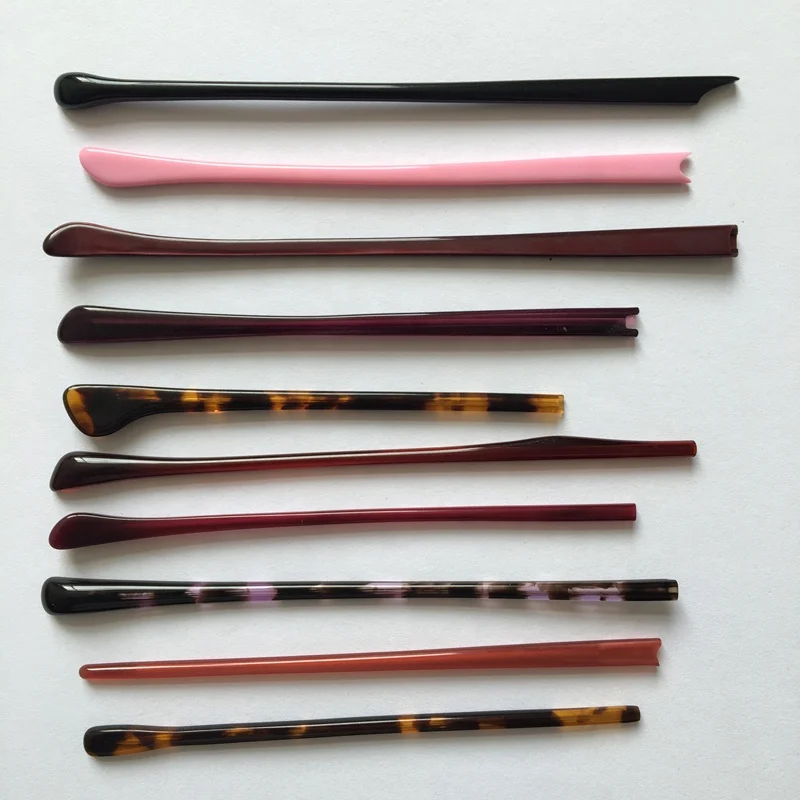 eyeglasses temple tips with metal temple and short acetate temple tips