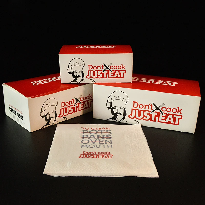 New Design Food Packing KFC Grease Proof Paper Chicken Box with Handle