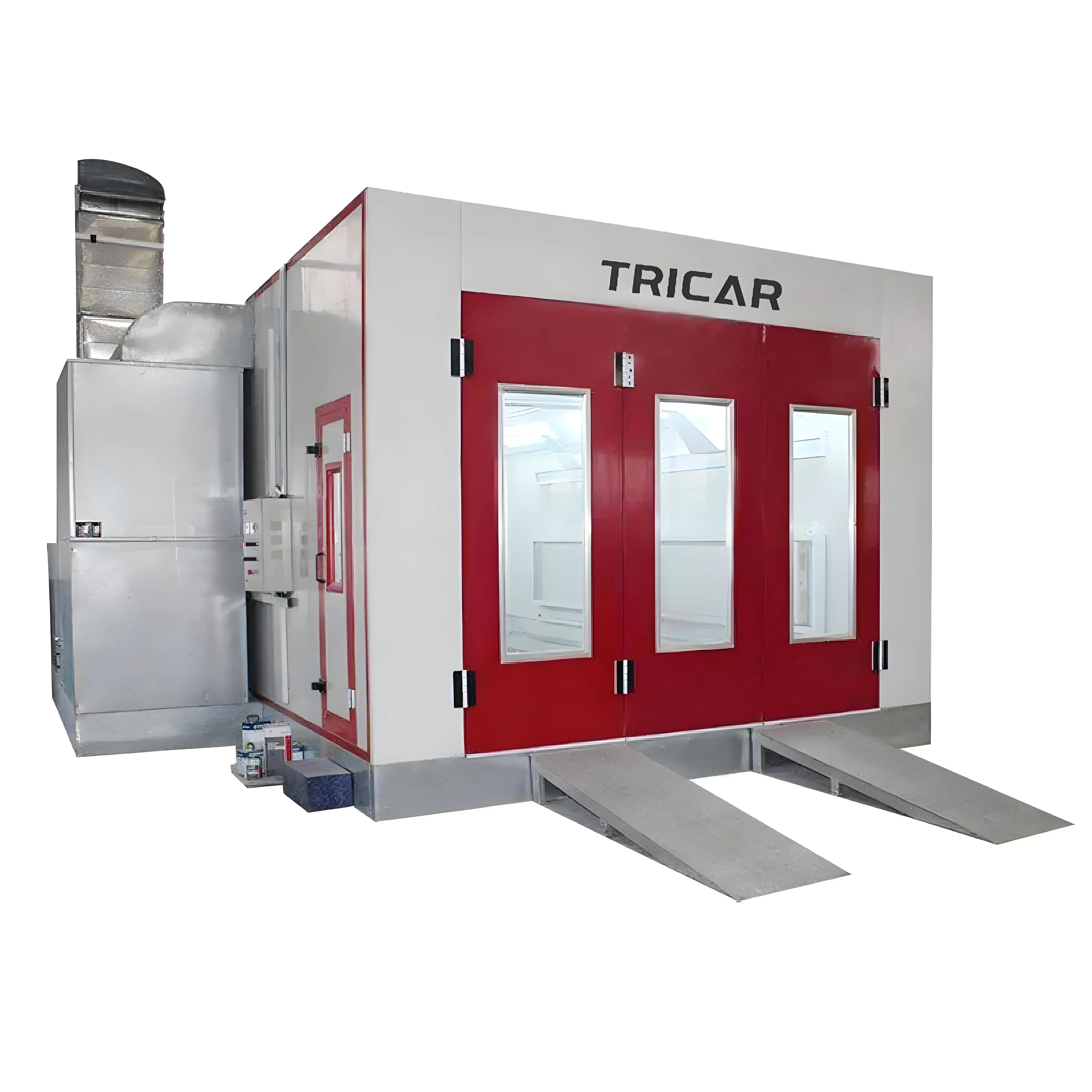 Tricar Factory Direct Auto Paint LED Furnace Spray Booth Customizable Unique Diesel Burner Best Performance Paint Room for Cars