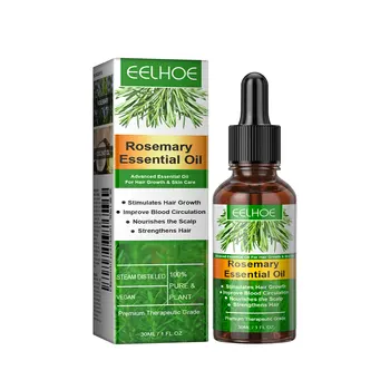 Organic Rosemary Essential Oil for Damaged Hair Gentle Nourishing Shine Hair Growth Promoter Chemical-Free Beauty Product