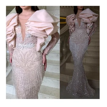 JBeiL New Product Elegant Glitter Evening Gown For Woman Long Party Dress