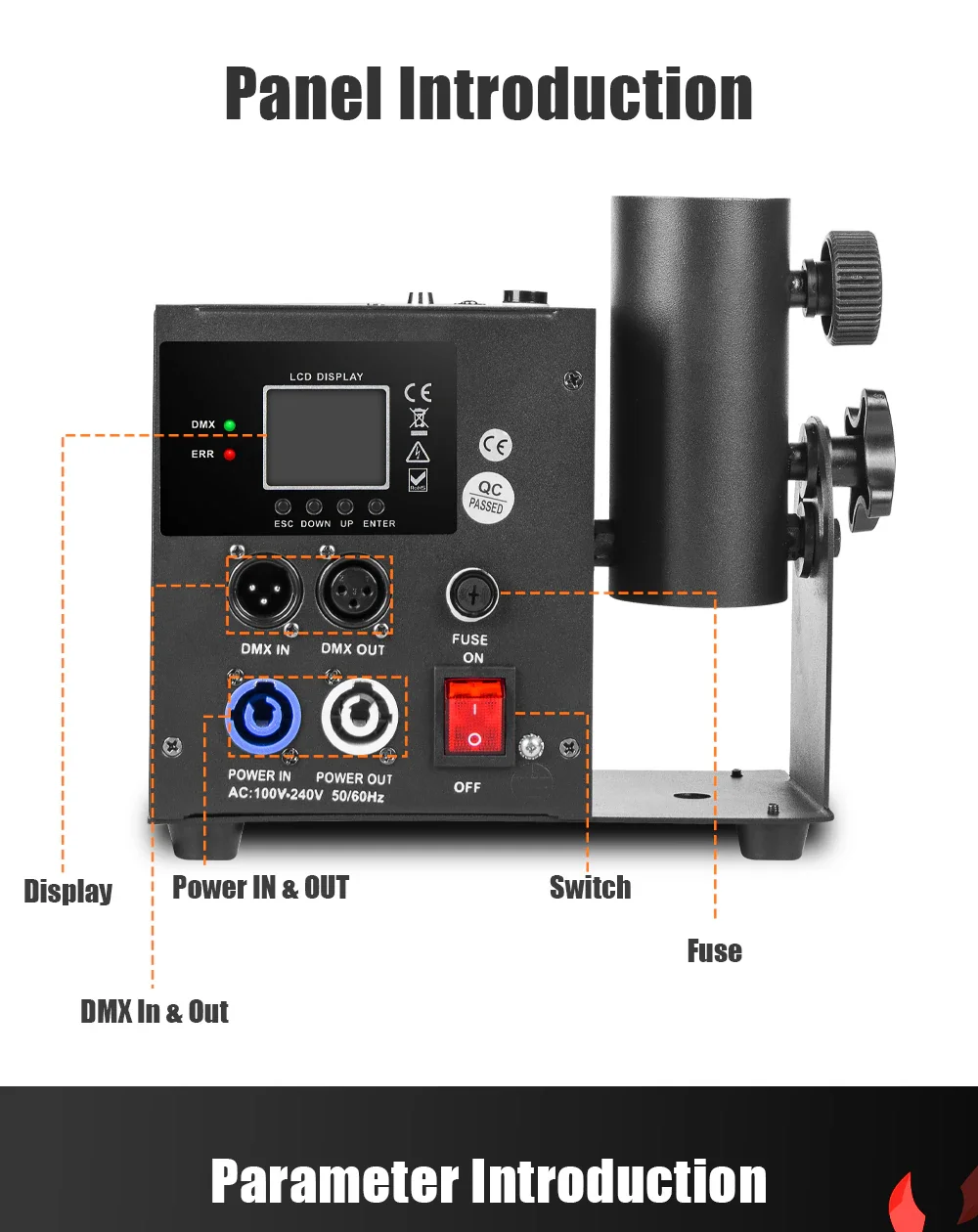 MK-CN07 Single-Shot Streamer Launcher with DMX Control and Remote ...