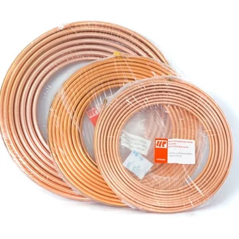 C12200 C2400 C70600 C71500 Cold Rolled Copper Tube 3/8 Rolling 0.28mm Pancake Copper Pipe Soft Air Condition Or Refrigerator