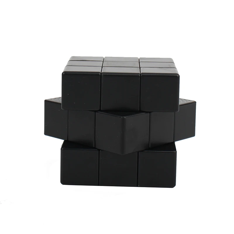 Wholesale Cheap Toy Client Own OEM Printing ABS Plastic 5.7cm Blank Custom Square Magic Cube Black Cube for Advertising