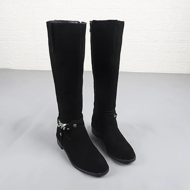 black low heel boots ladies