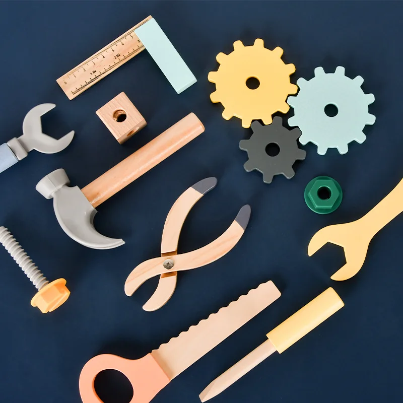 Скандинавский стиль Деревянный инструмент для имитации игрушек детский домик верстак ремонта винтовая гайка в сборе Обучающие игрушки 2023