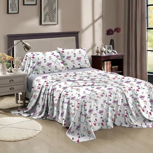 Luxury Check Pattern Pigment Soft Microfiber 100% Polyester  Printed Sheet Sets Sheet Sets Bedsheet Bedding Bedsheet Set