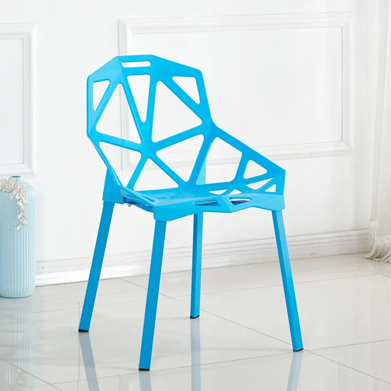 hole back fancy outdoor blue pp stackable plastic imported dining chairs