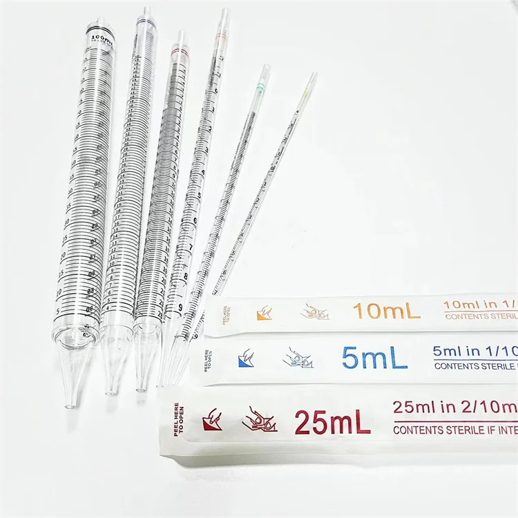 Serological Pipette Sterile For Laboratory Use Pipette Sterile Capacity 1ml 2ml 5ml 10ml 25ml